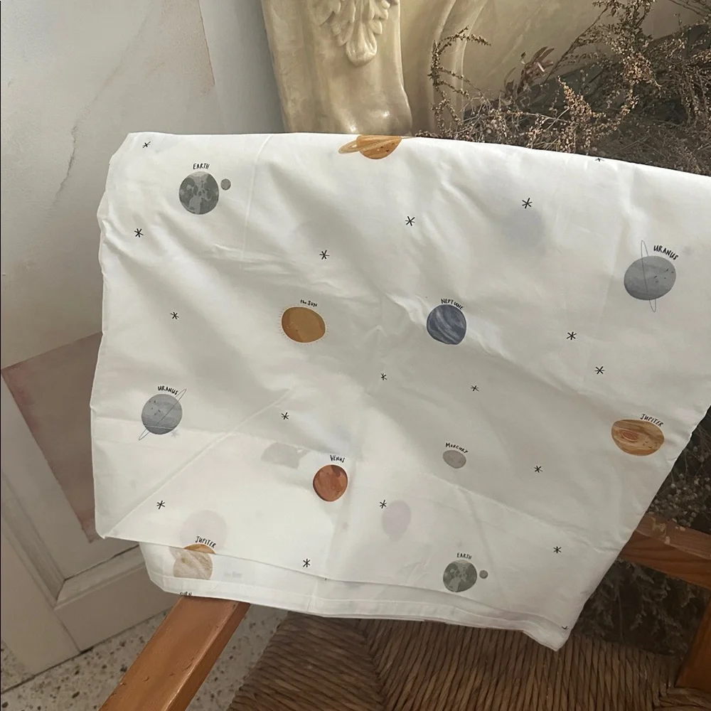 BRAND NEW Crate & Kids Planetary Flat Sheet